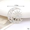 Accesorios de joyería transfronterizos de alta calidad con forma de estrella y luna, aleación de zinc, accesorios de diamantes de imitación para manualidades, decoraciones para prendas.