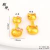 Esperando la versión de dibujos animados chapada en oro del colgante de Hello Kitty, Accesorios DIY chapados en oro, Colgante chapado en oro de Gato Egipcio Ojo de Ra