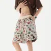 Shorts de basquete masculinos de verão estilo americano, comprimento médio, tamanho grande, moderno, folgado, casual, calça esportiva de praia para adolescentes
