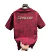 Camiseta de Verano para Hombre 2026 Moda Americana Estampada con Letra de Manga Corta Camiseta de Cuello Redondo Tie-Dye Elegante de Manga Corta