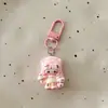 Chaveiro Pingente Orelhas de Coelho Desenho Animado Menina Gato Coração Delicado Charme de Bolsa Acessório Melhor Amiga Pequeno Presente