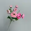 Camélia de Veludo Artificial com 7 Cabeças, Peônia Falsa, Adereços de Casamento, Decoração de Casa, Lisianthus Multicamadas, Camélia Lírio-Orvalho