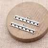 39X9,5mm 2,3g Prata Antiga Pingente Pequeno DIY Material Artesanal Conector de Brinco Poroso