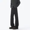 Calça Casual Estilo Workwear Americano, Marca Trendy de Primavera Patchwork Cleanfit Solta Reta Perna Larga Longa, Unissex