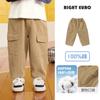 Pantalones Largos de Algodón Puro para Niños Conjunto de Otoño Bebé Pequeño 2026 Nuevos Pantalones Casuales para Niños Estilo Moderno Primavera y Otoño
