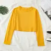 Top Camiseta Manga Longa Regular Ombro Cintura Alta Estilo Hot Girl para Mulheres, Novo Modelo de Primavera com Barriga de Fora, Camisa Camada Base Fina