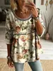 2026 Moda Femenina Europea y Americana Estilo Transfronterizo Único Casual Patchwork Encaje Cuello Redondo Top Vintage para Verano