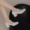 33 Hebilla Resorte Nuevos Zapatos de Mujer con Punta Redonda y Tacón Medio 2023 Zapatos de Comercio Exterior Lolita para Mujer 48 Zapatos Casuales de una Sola Capa para Mujer