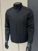 Jaqueta corta-vento slim fit com gola alta outono marrom escuro fosco casaco de negócios casual zíper bolso oculto linha de ombro