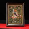 Pintado à Mão Dourado Zaki Lamu Vida Passada e Presente Deus Amarelo da Riqueza Exibição de Thangka Estilo Étnico Raposa de Nove Caudas Pintura Decorativa