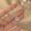 [Pluma Contigo] Collar de Plata de Ley S925 con Pluma y Topacio Dinámico para Mujer, Moderno y Versátil, Regalo de San Valentín