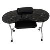 Mesa de uñas con patrón negro mesa de tienda de uñas mesa de uñas plegable individual moderna simple mesa de uñas tienda de uñas