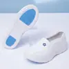 Zapatos de enfermera de cuero de vaca de capa superior para mujer, aptos para todas las estaciones, con suelas suaves de EVA de alta elasticidad, cómodos y transpirables, antideslizantes, zapatos blancos que no cansarán tus pies incluso después de estar de pie mucho tiempo