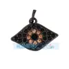 L45 Accesorios para joyería DIY cobre puro chapado en oro plateado recubierto de oro estilo europeo y americano Ojo del Diablo colgante multicolor