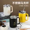 Caneca de aço inoxidável 304 com tampa, xícara de café de grande capacidade para escritório, xícara de chá, copo para beber, suporta envio transfronteiriço