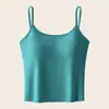 Camisola Pequena de Verão Feminina Camisa Base Interna Top Emagrecedor Justo com Bojo Cruzado Costas Bonitas Envolto no Peito Roupa Externa Top