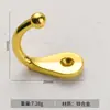 Golden Single Hole Coat Gancho Gancho de cozinha Única parede gancho porta Rear Coat Gancho Creative Hook Roupeiro