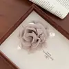 Pasador Retro de Perla y Rosa para Mujer Nuevo Estilo 2025 Pinza de Tiburón en la Parte Posterior de la Cabeza, Pinza Elegante de Agarre, Pinza para el Cabello