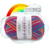 Hilo de tres cabos multicolor degradado, algodón leche, tejido a mano, grosor medio, hilo para bebé estampado, hilo para suéter de bebé e infantil, hilo de calidad de exportación