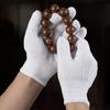 Patrón Piña Juego Nano Guantes Placa Engrosada Cuentas de Vidrio Pulsera de Mano Base de Pulido de Madera Estrella Luna de Nogal Base de Envoltura Color Base