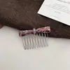 Pente de Cabelo Novo Estilo Coreano e Japonês Simples, Pente para Coque, Pente para Franja com Laço de Acetato, Acessório de Cabelo Elegante de Alta Qualidade para Mulheres