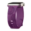 Adecuado para Apple Watches 11/10, Correa de Silicona con Girasol Grande Grabado, Absorbente de Sudor e Impermeable, Correa de Reloj con Hebilla de Figura de Ocho