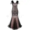Vestido de Lentejuelas Retro Transfronterizo Europeo y Americano de los años 1920 Vestido Largo de Noche Talla Grande para Fiesta de Banquete Vestido de Mujer de Comercio Exterior