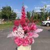 Flores Artificiais de Casamento Arranjo de Orquídea Chidori Guia de Corredor de Flores Palco T Arte Floral Série Vermelho Champagne Vela de Palco