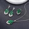 Traje de joyería de pavo real de lujo exquisito con circonita europea y americana, accesorios de boda para novia, accesorios para fotografía de estudio, joyería al por mayor