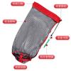 Protección para peces plegable, invisible y sencilla, con cordón engrosado y tapón de tierra, bolsa de red para peces, bolsa para pesca salvaje, grano de trigo, protección para pesca a pie.