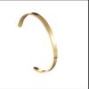 Atacado Europeu e Americano de Joias Transfronteiriças Pulseira Aberta de Aço Inoxidável 6/8mm Pulseira Ajustável em Forma de C Galvanoplastia a Vácuo