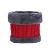 Cachecol Novo Estilo Outono e Inverno Masculino com Forro de Lã Espessado Quente Conjunto de Pescoço Tricotado Feminino para Uso Externo no Trabalho à Prova de Frio
