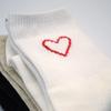 0 Calcetines de Corea del Sur corazón de amor simple calcetines de mujer cintura deportes estilo universitario chica japonesa color sólido empol