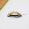 Tirador de cajón de montaje en superficie retro sin taladro, concha semicircular, pomo de manija retro clásico, manija de pomo, puerta de gabinete anticuada, botiquín