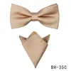 Conjunto de Gravata Borboleta e Lenço de Cor Sólida com Listras para Homens, Acessórios de Terno de Negócios de Alta Qualidade, Gravata Borboleta em Estoque