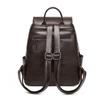 Mochila de Canguro con Corazón de Melocotón Recortado, Mochila Escolar para Mujer de Cuero de Vaca Encerado Retro con Corazón y Perla, Mochila de Viaje Práctica para Mamá