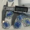 2023 Nueva tarjeta de flor de peonía azul oscuro floreciente Mabei luminosa 26 mm tienda japonesa hecha a mano venta al por mayor fábrica en stock