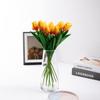 Simulação de fornecimento pontual Tulipa PU mini flor falsa segurando Flor Decoração de casamento em casa flor de seda arranjo de flores em vaso