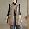 Chaleco grueso de algodón de tiro real 2026 invierno nuevo estilo Zen ropa de mujer capa de hombro cálida acolchada holgada
