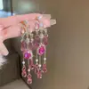 Brincos de Borla Gota d'Água Agulha de Prata, Brincos de Temperamento Nicho Estilo Étnico, Brincos Versáteis Elegantes de Luxo Leve