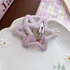 Grampo de Cabelo Estrela de Cinco Pontas Xadrez Rosa Doce e Fresco Cor Sólida para Franja Meninas e Crianças Acessórios de Cabelo