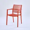 Cadeira Plástica para Exterior com Encosto Vazado Escandinavo, Cadeira Casual Minimalista Moderna, Cadeira de Jantar para Café/Restaurante Ins