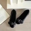 Nuevos Zapatos Planos de Tacón Bajo para Mujer Primavera 2026, Zapatos Mary Jane de Suela Blanda Estilo Francés con Tachuelas, Zapatos Pequeños de Cuero Estilo Ballet