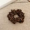 Goma para el pelo retro estilo coreano con estampado de leopardo para principios de otoño, un accesorio para el cabello chic y con estilo sin esfuerzo para crear un peinado de moño despeinado