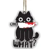 Colgante Plano Acrílico Gato Negro Navideño Colgante Plano Acrílico Gato Negro Navideño Decoración Gatito Halloween