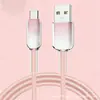 Cabo de Dados Trançado Rápido 65W Cristal de Gelo Gradiente Adequado para Apple Huawei Tipo-C Cabo de Dados Cabo de Carregamento Pd27W