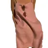 2026 Novo Vestido de Alça Estilo Linho de Algodão para Comércio Exterior Transfronteiriço, Vestido de Verão Confortável de Alta Qualidade para Mulheres