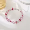 2026 Novo Estilo Doce Pulseira Fina de Zircônia para Mulheres, Luxo Leve, Versátil, Nicho, High-End, Joia de Mão Exquisita