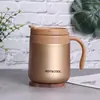 Copo Térmico para Escritório para Homens e Mulheres, Caneca de Café de Aço Inoxidável, Copo de Chá Portátil para Casal para Uso ao Ar Livre com Alça e Vedação