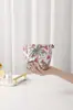 Bolso de Cosméticos para Mujer con Tejido Jacquard de Sandía y Coco Fresco, Bolso de Mano Portátil para Almacenamiento de Productos para el Cuidado de la Piel, Bolso de Mano con Cremallera